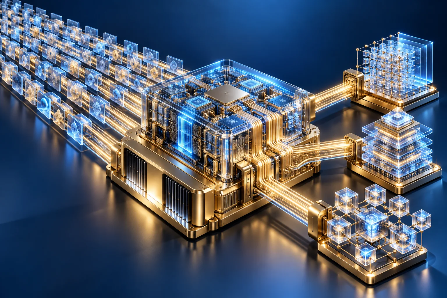 مرشحون متوازون يمرّون عبر محرك GPU إلى وحدات النتائج